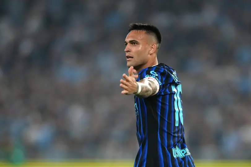 Lautaro Martínez celebra con el Inter de Milan en 2026 I AP