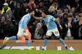 Jugadores de Manchester City en celebración contra Crystal Palace en la Premier League | AP