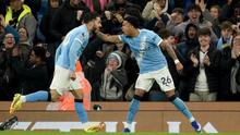 Jugadores de Manchester City en celebración contra Crystal Palace en la Premier League | AP