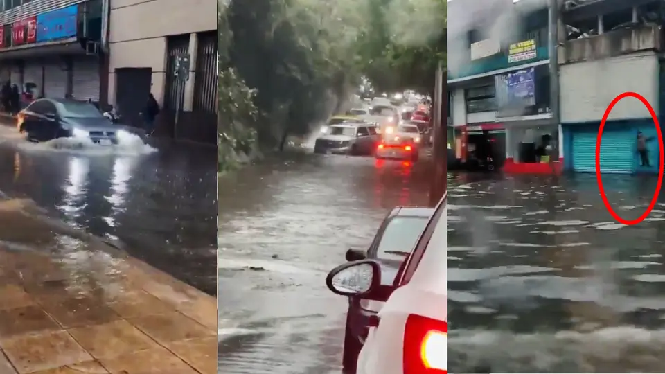 VIDEOS: Fuertes lluvias provocan caos, inundaciones y ponen en Alerta Roja a la CDMX
