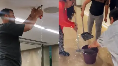 VIDEOS: Senado y Congreso CDMX se inundan tras fuertes lluvias pese a millonarias remodelaciones