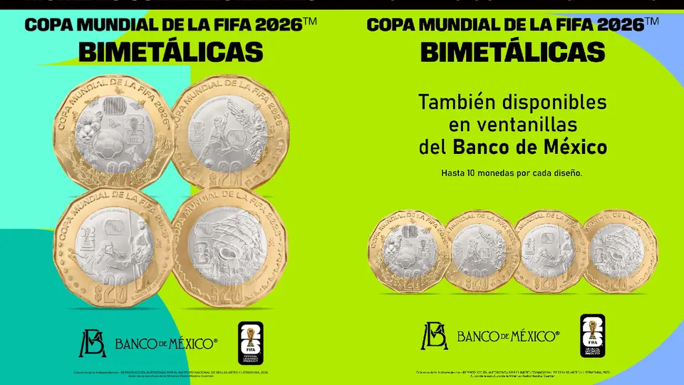 Las monedas especiales de 20 pesos estarán circulando desde estos días en las calles / Especial