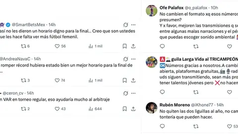 Así fueron algunas quejas de la afición | CAPTURA DE PANTALLA