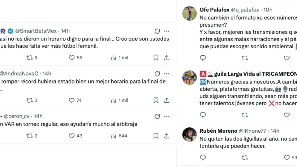 Así fueron algunas quejas de la afición | CAPTURA DE PANTALLA