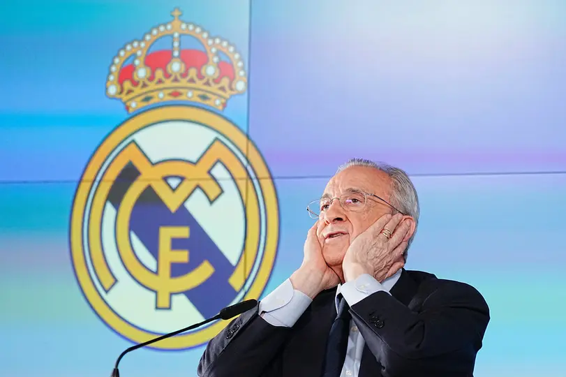 Florentino Pérez en conferencia de prensa | AP