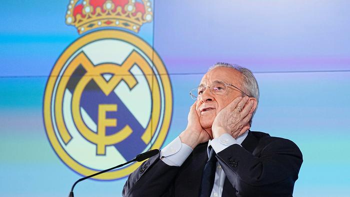 Florentino Pérez en conferencia de prensa | AP