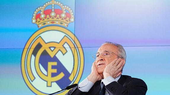 Florentino Pérez en conferencia de prensa | AP