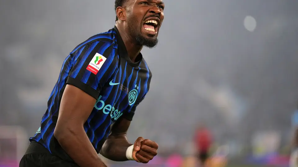 Marcus Thuram celebra con el Inter de Milan I AP