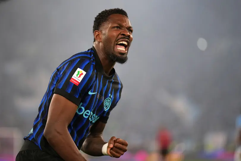 Marcus Thuram celebra con el Inter de Milan I AP