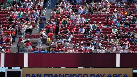 Asientos vacíos en el Estadio San Francisco | AP