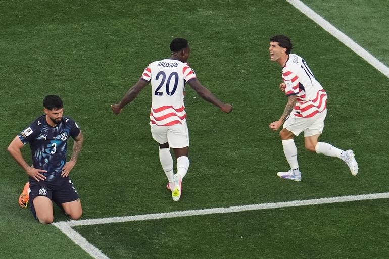 Festejo de Estados Unidos tras su gol ante Paraguay | AP