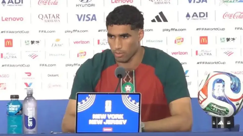 Achraf Hakimi en rueda de prensa | CAPTURA DE PANTALLA