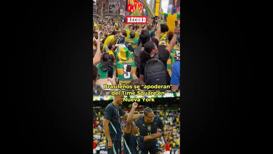 La afición brasileña en las calles de la Ciudad de Nueva York