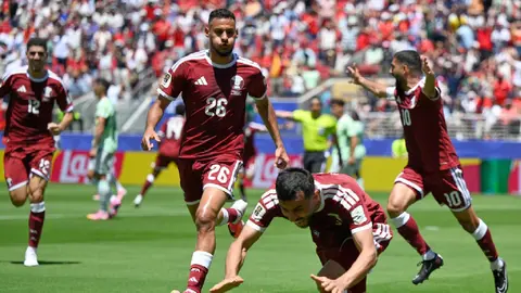 Qatar celebra su gol ante Suiza l AP