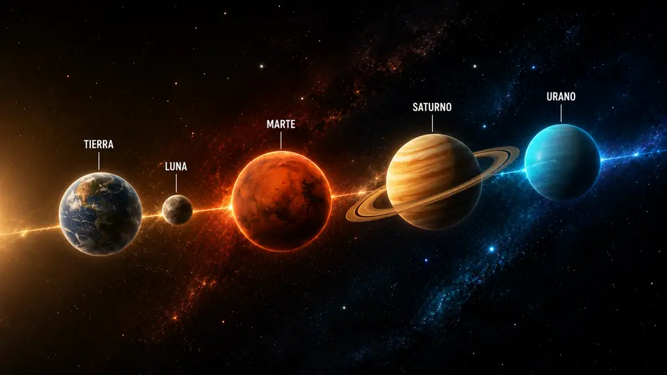¿Te la perdiste? Así fue la alineación planetaria que reunió a Marte, Saturno, Urano y la Luna