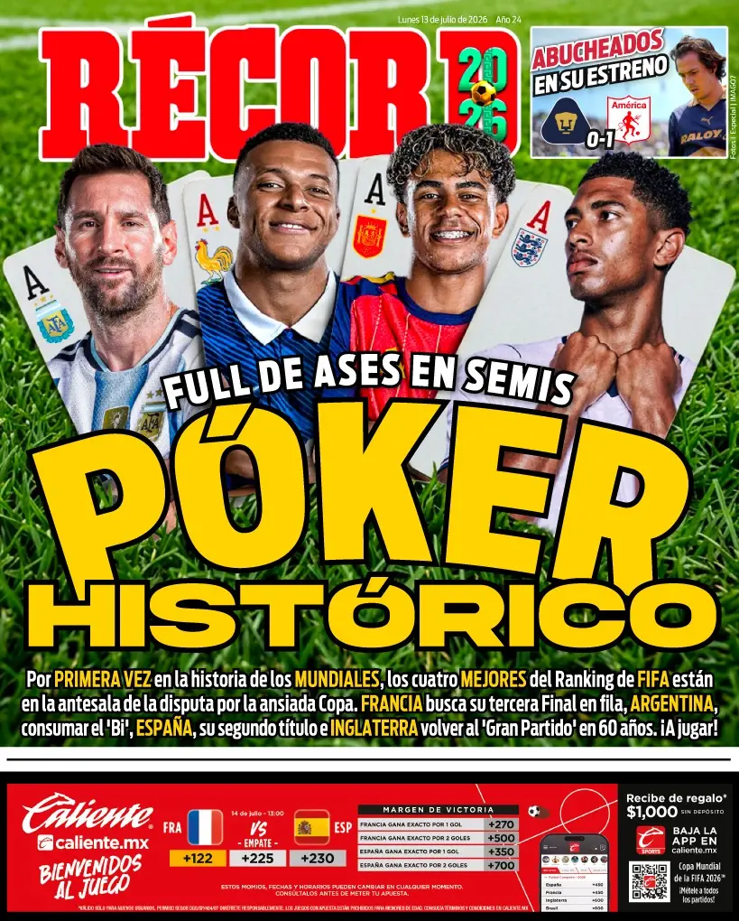 Portada RÉCORD 13 de julio de 2026