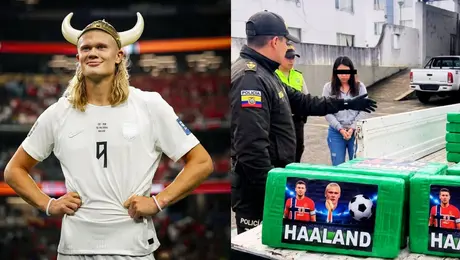 VIDEO: Erling Haaland aparece en paquetes de cocaína decomisados, así fue el operativo