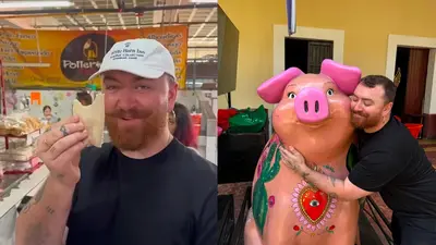 Sam Smith llega a México y sorprende comiendo tacos en un mercado / VIDEO