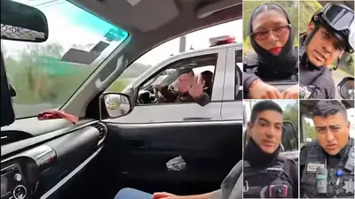 ¡Captados en VIDEO! Policías de Tlalnepantla retienen a conductor ilegalmente y esto les pasó