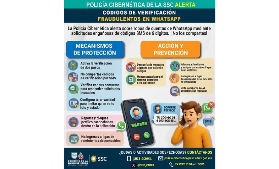 Los delincuentes recurren a falsos premios y servicios para engañar./Policía Ciudad de México