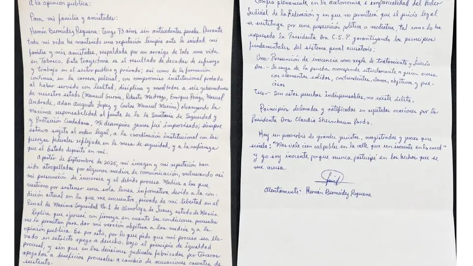 Bermúdez Requena pidió que su proceso respete la presunción de inocencia y el debido proceso./(Xpectro FM)