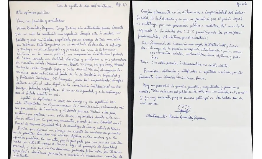 Bermúdez Requena pidió que su proceso respete la presunción de inocencia y el debido proceso./(Xpectro FM)