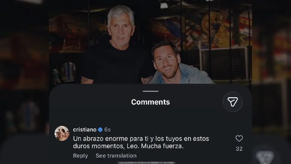 El mensaje de apoyo de Cristiano Ronaldo para Lionel Messi | CAPTURA