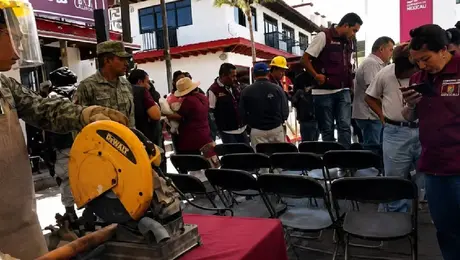 VIDEO: Jornada de desarme en Michoacán termina con disparo accidental; hay dos lesionados