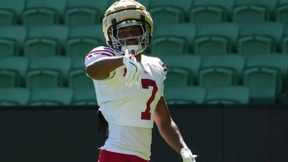 De'Zhaun Stribling durante una práctica con los San Francisco 49ers | AP
