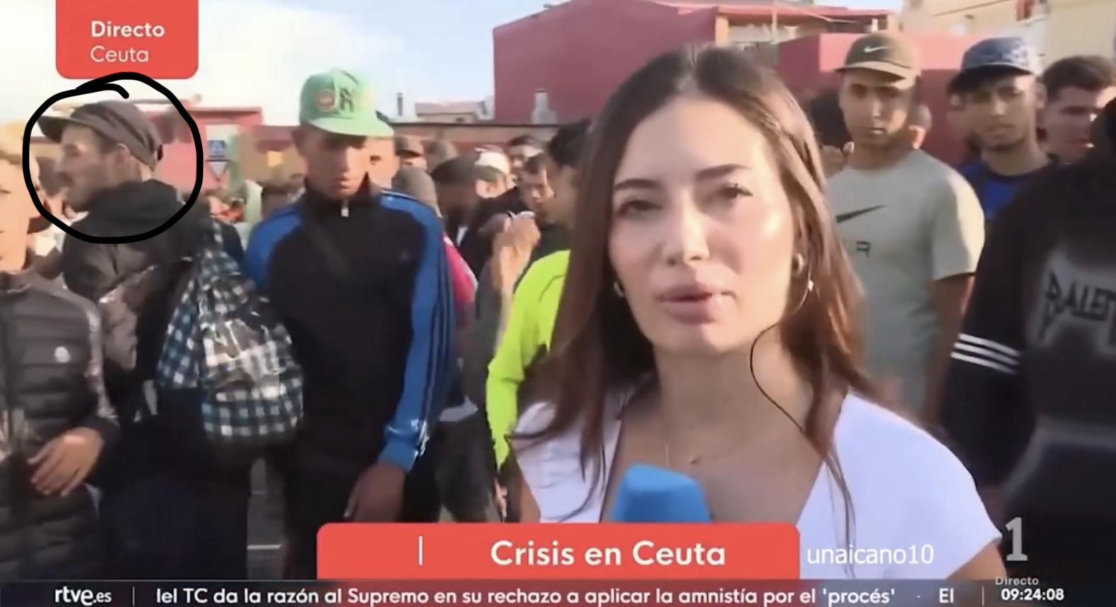 ¡TENSIÓN EN VIVO! Señalan a migrante por presunto acoso a periodista durante cobertura en Ceuta