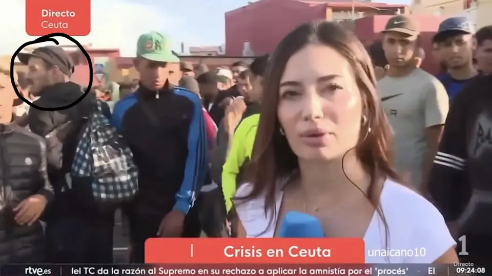 ¡TENSIÓN EN VIVO! Señalan a migrante por presunto acoso a periodista durante cobertura en Ceuta