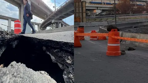 Otra vez Iztapalapa: ahora aparece megagrieta en Puente de la Concordia, donde explotó la pipa de gas