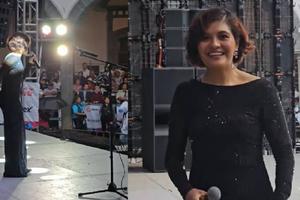 Ella es Yessi Villa, cantante que tuvo sólo una persona en el público para su concierto