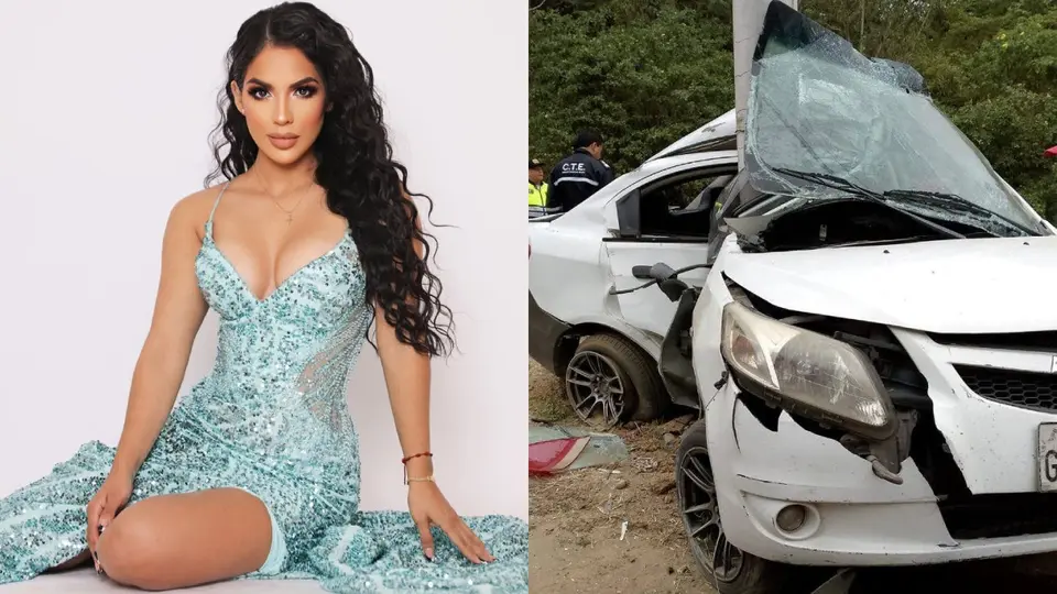 ¡Vive de milagro! Joselyn Encalada sufre aparatoso accidente de auto
