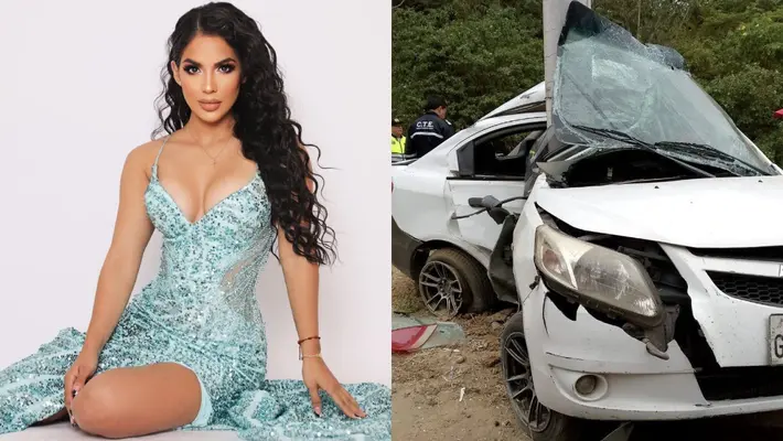 ¡Vive de milagro! Joselyn Encalada sufre aparatoso accidente de auto