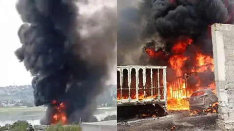 VIDEO: Explosión en Coyotepec por huachicol moviliza a Ejército, GN y Pemex