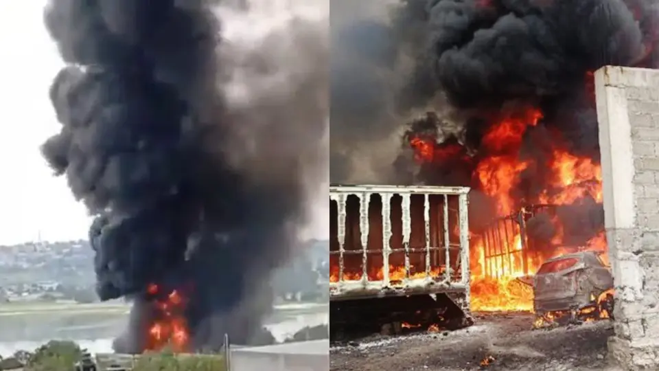 VIDEO: Explosión en Coyotepec por huachicol moviliza a Ejército, GN y Pemex