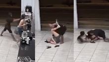 VIDEO: ¡Se lo madrugó! Mujer le aplica una llave a ladrón para evitar robo de su cartera