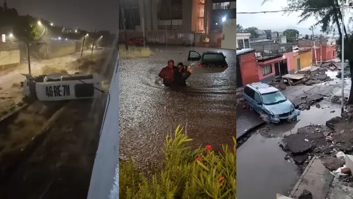 VIDEOS: Lluvias en Querétaro dejan dos muertos, casas anegadas y autos flotando