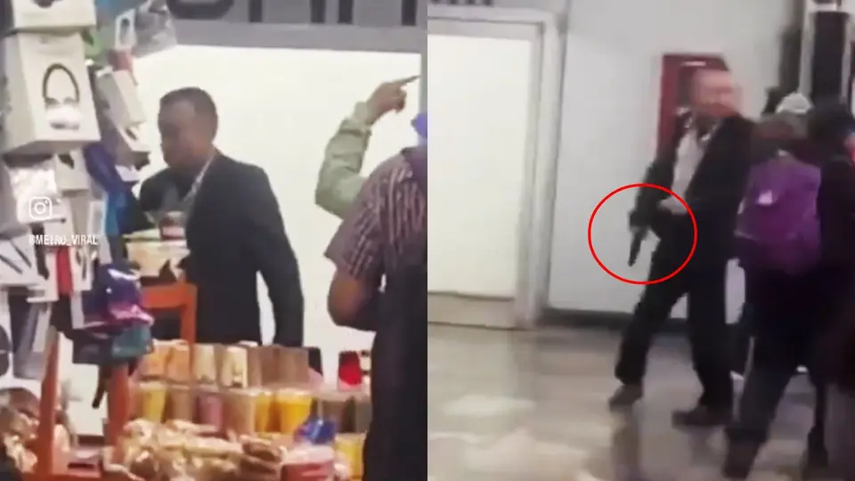 VIDEO: Sacó un arma, gritó y apuntó a otro usuario del Metro de CDMX ¿Quién era este sujeto?