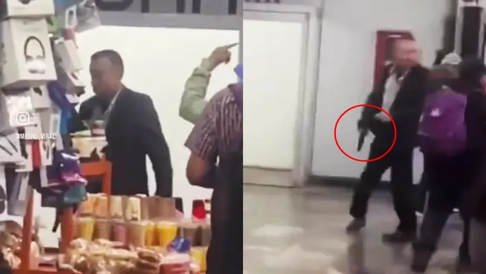 VIDEO: Sacó un arma, gritó y apuntó a otro usuario del Metro de CDMX ¿Quién era este sujeto?