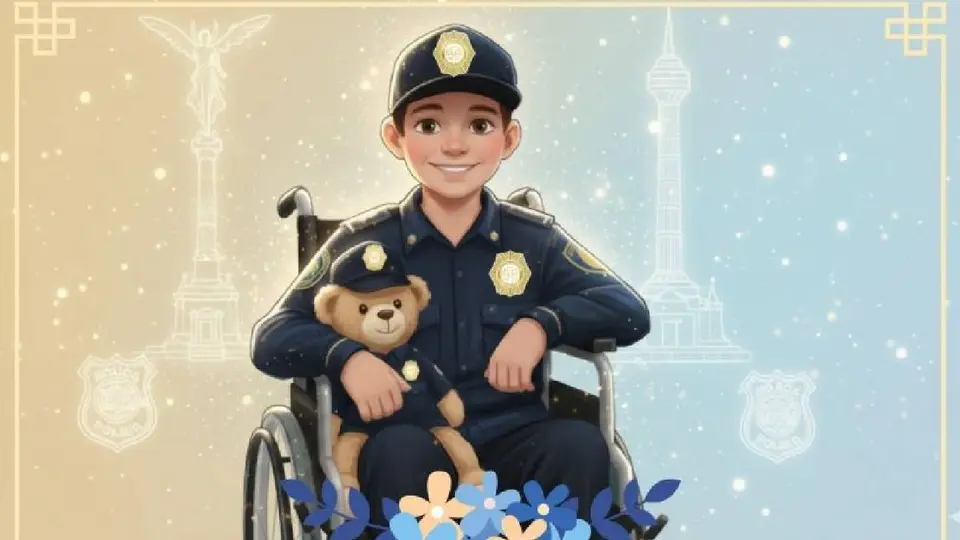 Muere Chemita, el niño que cumplió su sueño de ser policía por un día en la CDMX