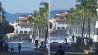 VIDEO: Captan ola gigante en costas de Puerto Vallarta provocada por el huracán Priscilla