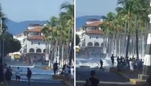 VIDEO: Captan ola gigante en costas de Puerto Vallarta provocada por el huracán Priscilla