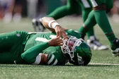 Justin Fields, descartado para el partido ante Buccaneers por conmoción cerebral