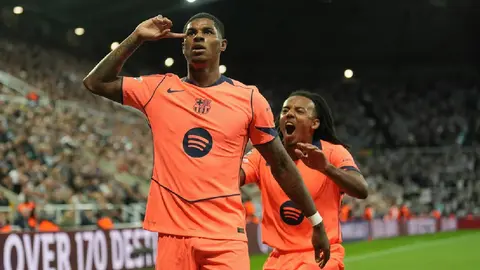Marcus Rashford da victoria al Barcelona en debut en Champions League ante Newcastle
