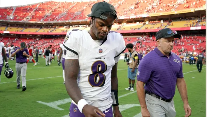 Ravens descartan a Lamar Jackson para el partido contra los Texans