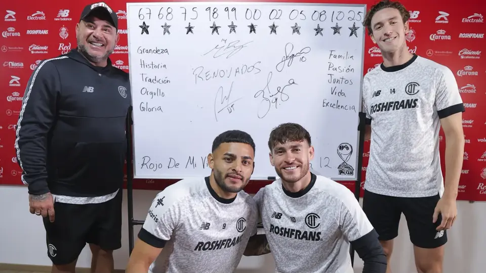 Toluca anuncia renovación del Turco Mohamed y tres de sus figuras