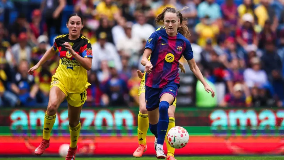 Con todo y el clima Barcelona derrota al América en duelo amistoso