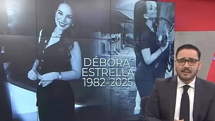 VIDEO: Exesposo de Débora Estrella rompe el silencio sobre su muerte durante su noticiario en vivo